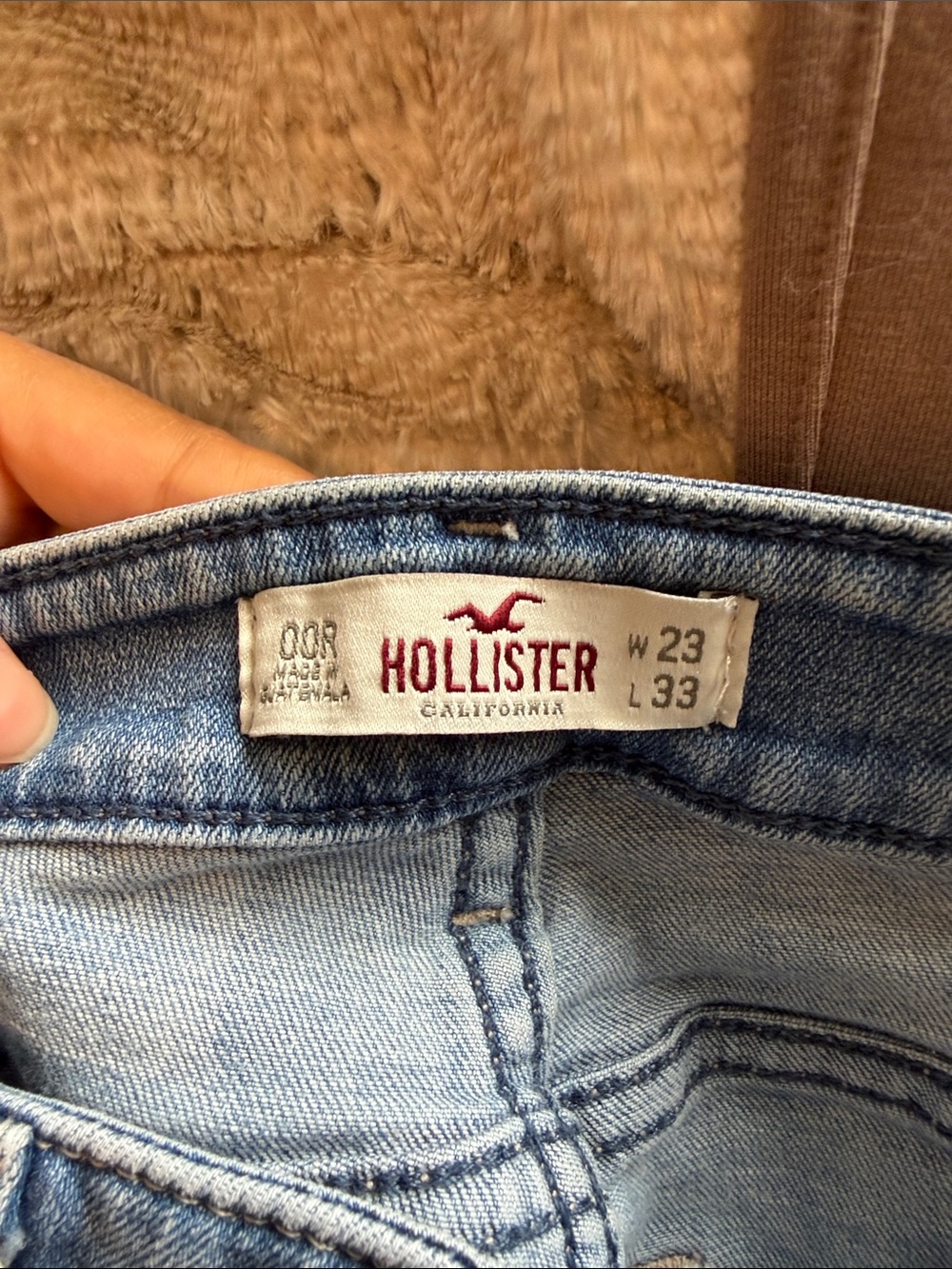 Vintage Hollister Light Blue Ripped High-Rise Flare Jeans - Picture 5 of 5